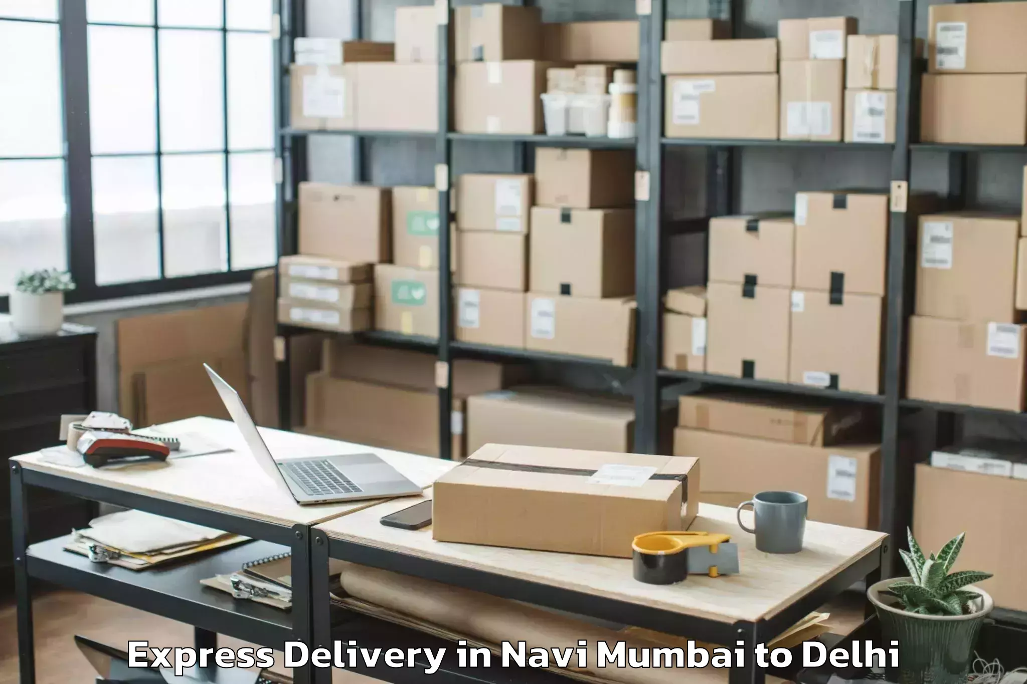 Book Navi Mumbai to Aggarwal City Mall Pitampura Express Delivery Online